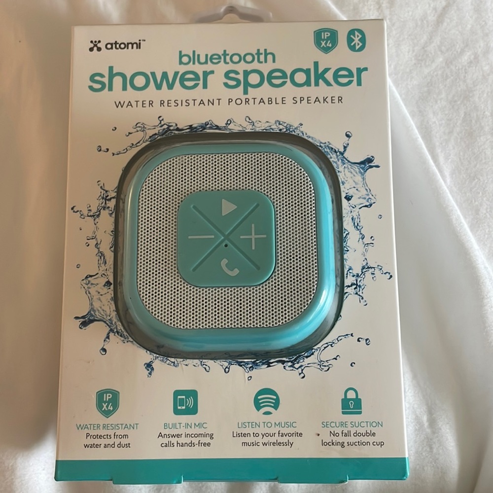 Brand new Blue Bluetooth Shower Speaker